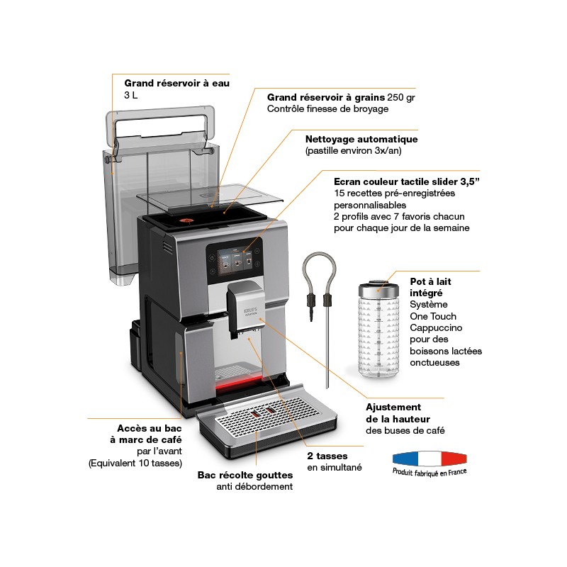 Expresso Broyeur Krups INTUITION PREFERENCE + YY4491FD